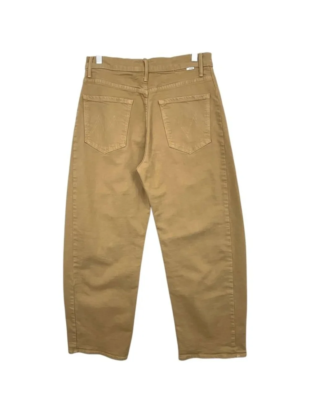 Mother Superior Half Pipe Flood Jeans Womens 30 Beige High Rise Barrel Wide Leg